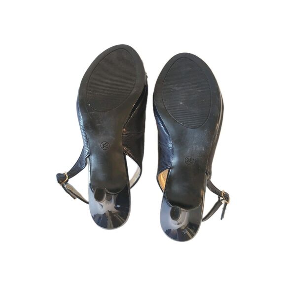 Karen Scott Navy Blue Women's Embellished Heels Size 8M Open Toe - Picture 11 of 11